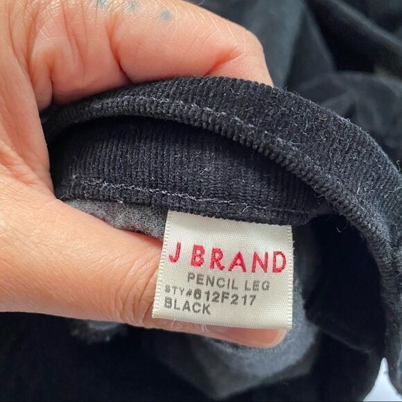 JBRAND Corduroy Pencil Leg Black Jeans - Picture 5 of 6